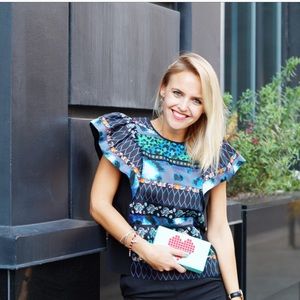 Kenzie x H&M Flutter-sleeve Top